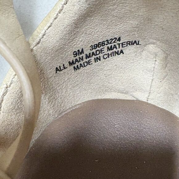 Cato Beige Cream Strappy Slip On Open Toe Sandals Size Size 9M Womens - Picture 5 of 7